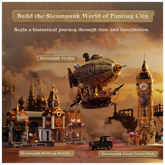 Конструктор Pantasy Original Дирижабль Steampunk (85021) | Зображення 5