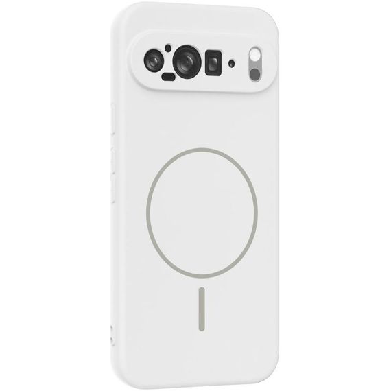 Чохол Silicone Cover Lakshmi Full Camera (AA) with MagFit для Google Pixel 9 Pro XL Білий / White