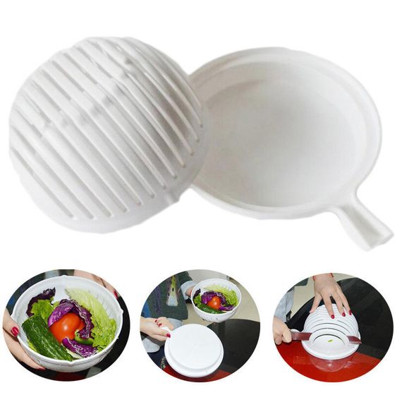 Салатница - овощерезка Salad Cutter Bowl для быстрой шинковки овощей и салатов | Зображення 2