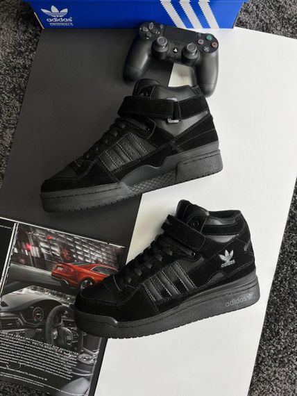 Зимові чоловічі кросівки Forum 84 High Black Suede Fur , В'єтнам 46 29.5 см | Зображення 7