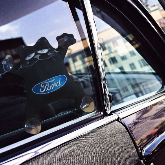 Игрушка кот Саймона в машину c вышивкой Ford форд черный автомобилисту  01777