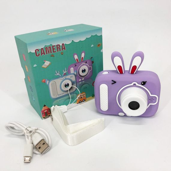 Детский цифровой фотоаппарат X900 Rabbit. Цвет: фиолетовый CI-72 | Зображення 1