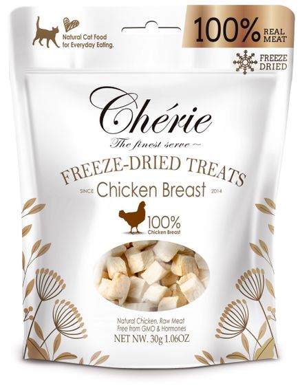 Ласощі для котів з куркою Cherie Freeze-Dried Treats Chicken Breast, 30 гр