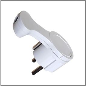 Вилка В 16 евро с/к белая угловая откидная ручка Ny95000732