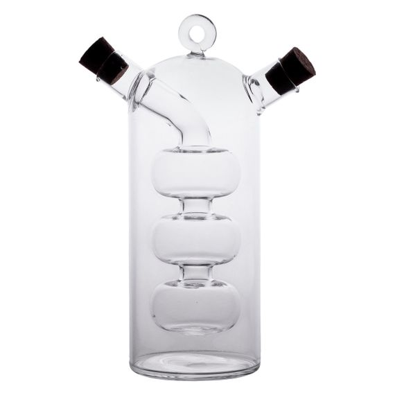 Бутылка для масла и уксуса 2 в 1 стеклянная 400 мл для оливкового, подсолнечного масла и уксуса HP-34-15 | Зображення 3