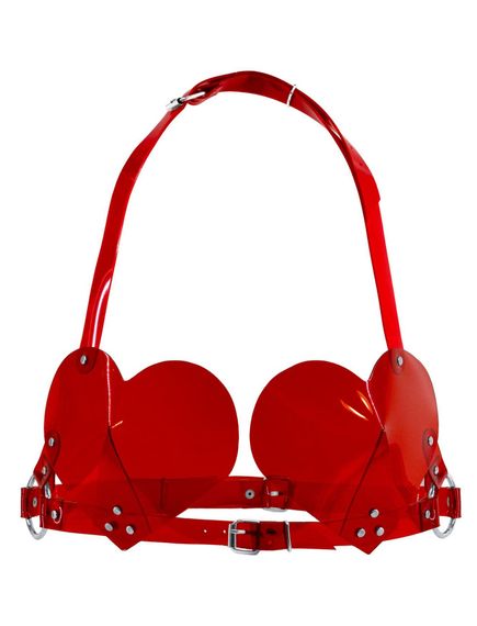 Бюстгальтер Сердце Feral Feelings Hearts Bra Red Trasparent Красный One Size | Зображення 2