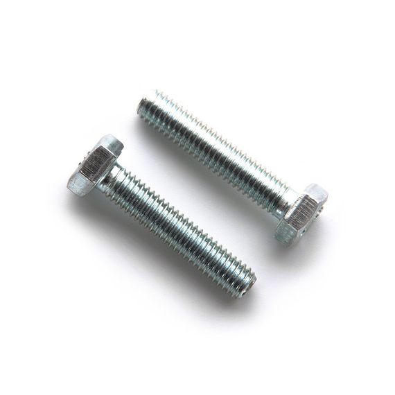 Болт с шестигранной головкой с полной резьбойм 12*40 DIN 933 кл. пр. 5,8 цинк белый (пач 10шт) APRO | Зображення 1