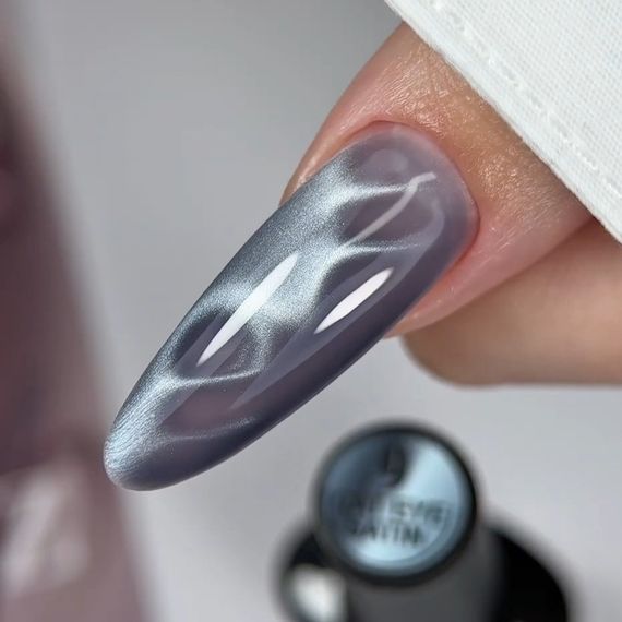 Гель-лак сатиновая кошка Crooz №09 Satin Cat (элегантный серо-голубой) 8мл