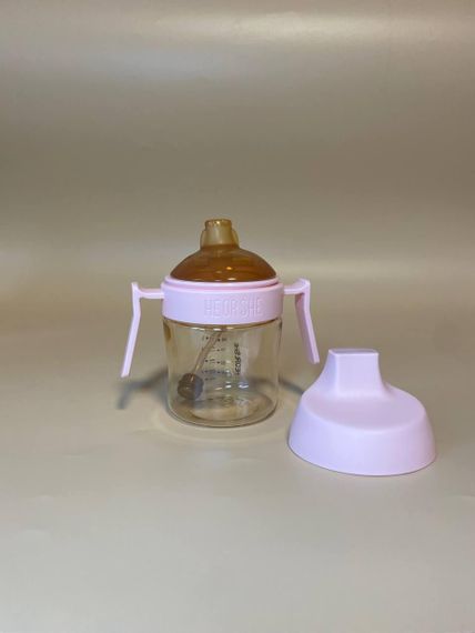 Поїльник дитячий HEORSHE 210 мл Рожевий | Зображення 4