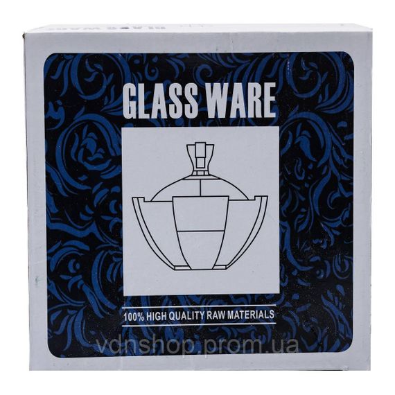 Сахарница с крышкой Ø 15 см ваза сахарница круглая стеклянная HP-4-120 | Зображення 4