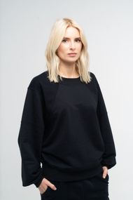 Світшот жіночий з рукавом "летюча миша" чорний, L/XL 170/176-96/100