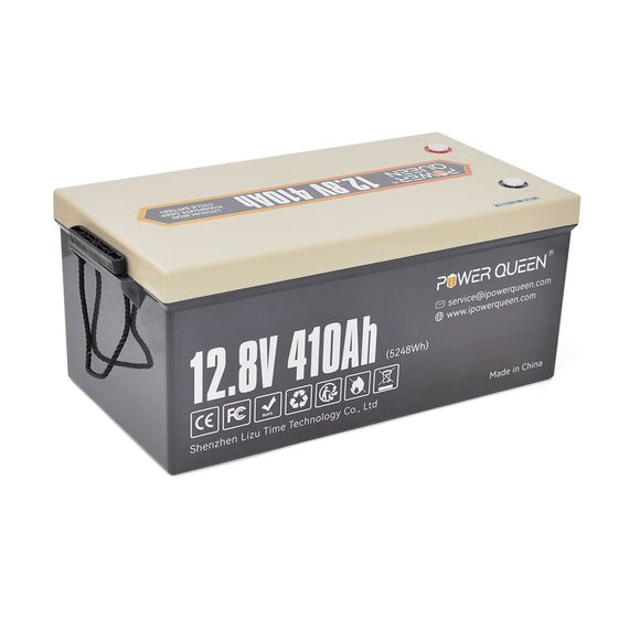 Акумуляторна батарея LiFePO4 Power Queen 12.8 V 410Ah , 5240Wh, BMS 250A, 522*240*218 мм