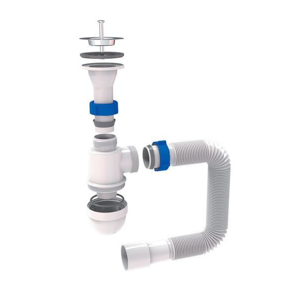 Сифон для раковини 1½"×Ø40/50мм TAU (9841752)
