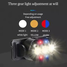 Налобний ліхтар з usb зарядкою YD02-COB (White+red+blue), Ліхтарик на голову для роботи PQ-45