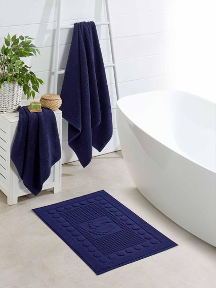 Рушник Zeron 128368 Туреччина 90*50  Махра Темно-синій