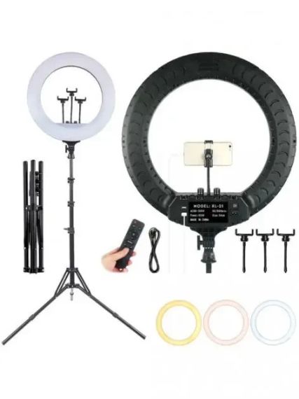 Кільцева лампа для фото та відео з тримачем для телефону RL-21 54 см | Зображення 2