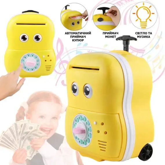 Сейф детский Чемодан 363-9А интерактивная копилка чемодан | Зображення 3