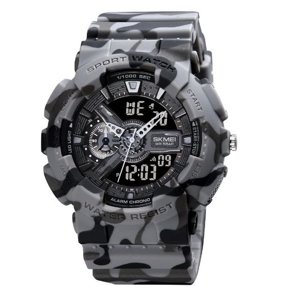 Модные наручные электронные часы, Мужские часы для рыбалки Военные с секундомером PH-35