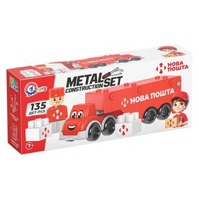 Дитячий металевий конструктор "Нова Пошта" 1416TXK, 135 деталей