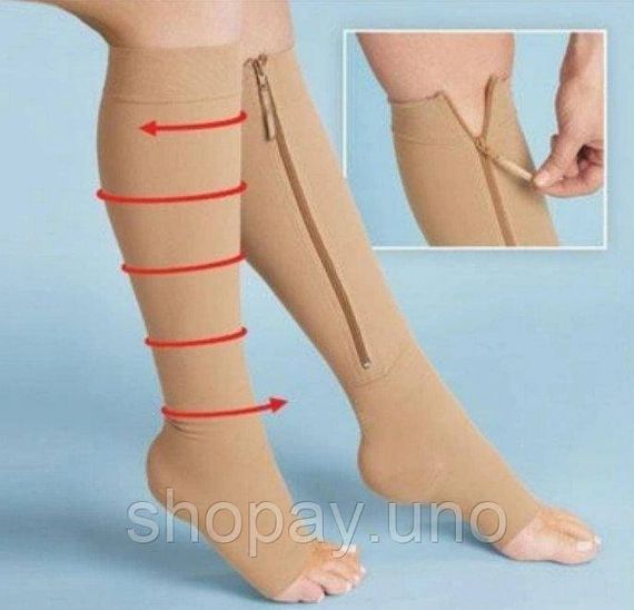 Компрессионные гольфы Zip Sox, носки от варикоза | Зображення 1