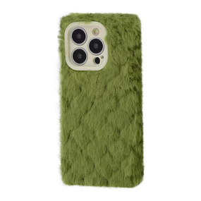 Чехол для iPhone 13 Pro Fluffy Love Case Green,мягкий чехол на iPhone 13 Pro,стильный чехол для iPhone зеленый