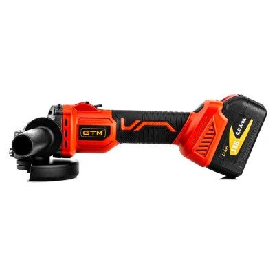 Шлифовальная машина GTM AGC18/125BL, 125мм, 18В, 3000-8500об/мин, 2x4Ah (AGC18/125BL) | Зображення 2