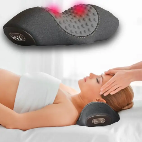 Масажна подушка для шиї м'яка PILLOW, компактний розмір, працює від USB | Зображення 5