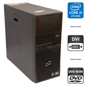Комп'ютер Fujitsu Celsius W410 Tower / Intel Core i5-2400 (4 ядра по 3.1 - 3.4 GHz) / 8 GB DDR3 / 500 GB HDD / Intel HD Graphics 2000 / DVD-ROM б/в