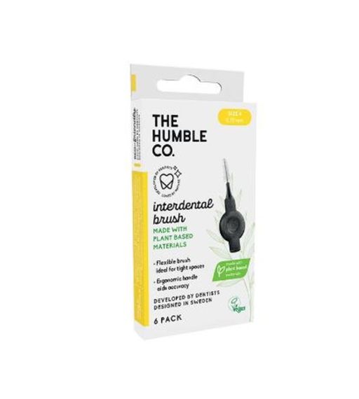 Браш інтердентальний Humble (PBID89004) з кукурудзяного крохмалю, розмір 4, жовтий, 6 шт.