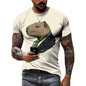 Чоловіча футболка SV "Капібара" Бежевий, 4XL