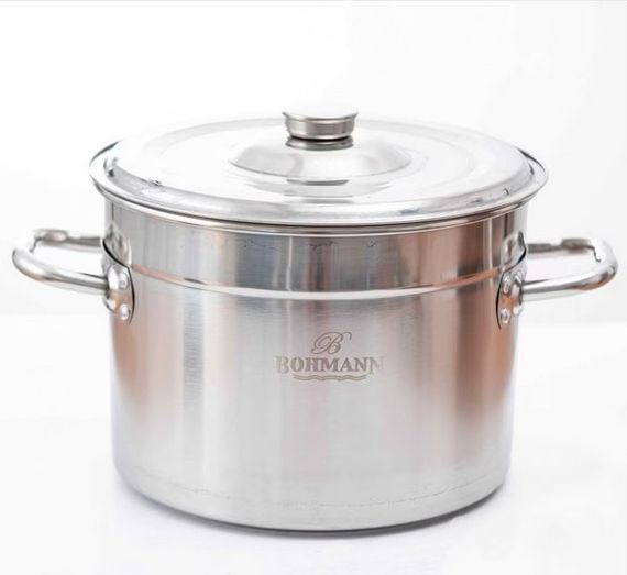 Кастрюля с крышкой Bohmann BH-5655-125 125 л 55 см серебристая