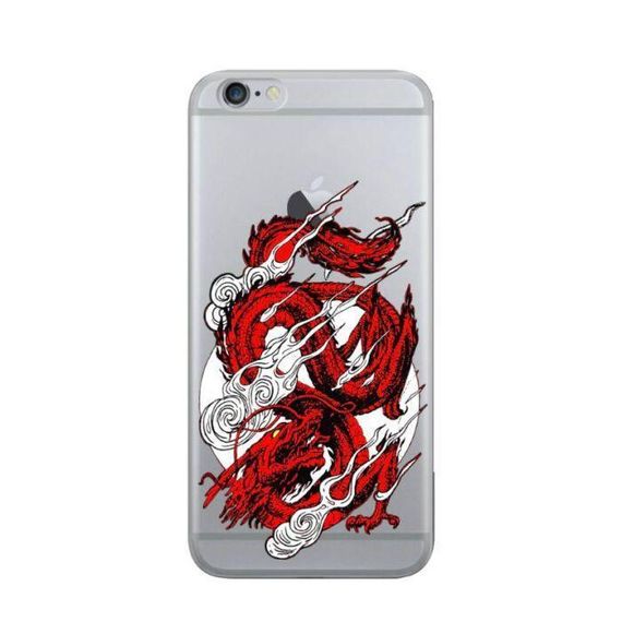 Чохол з унікальним дизайном для Iphone SE 2 2020 / Iphone SE 3 2022 / Iphone 8 / Iphone 7 З принтом «Червоний дракон»