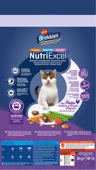 Сухий корм із птицею для стерилізованих котів Brekkies Cat Sterilized, 3 кг | Зображення 1