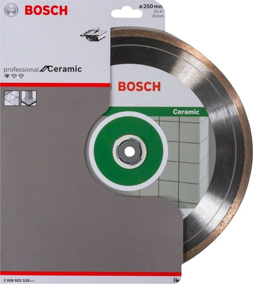 Диск алмазний  Bosch Standard for Ceramic, 250 мм, 25.4-30мм, 1.6мм, 7мм (2.608.602.539) | Зображення 1