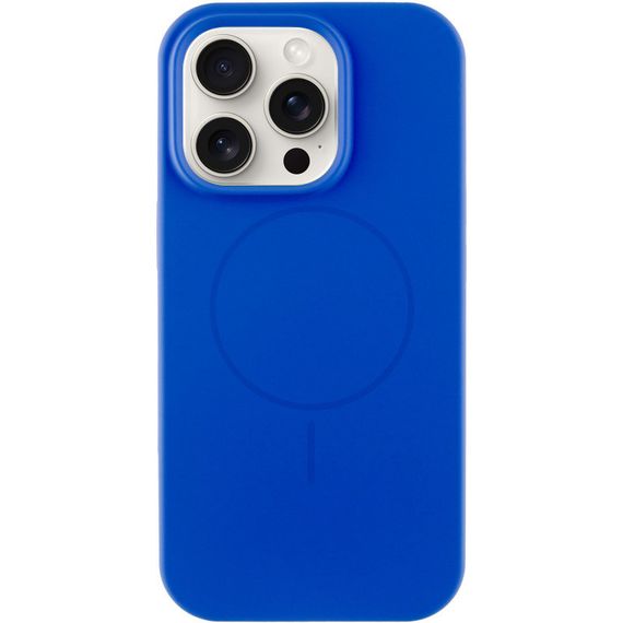 Чехол Silicone Case Full Protective (AA) NO LOGO with MagSafe для Apple iPhone 13 Pro (6.1") Синий / Capri Blue