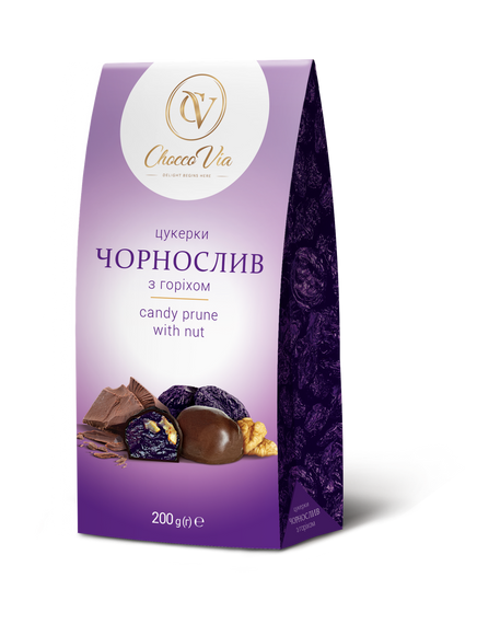 Набір цукерок Чорнослив з горіхом Chocco Via пакет 200г (213757)