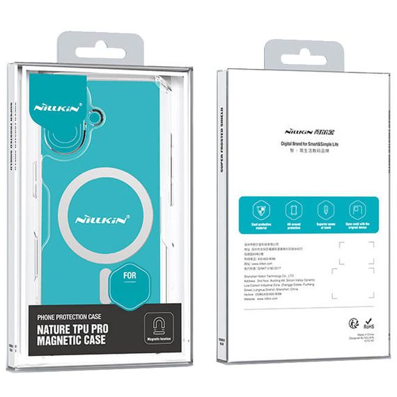 TPU чохол Nillkin Nature Pro Magnetic для Apple iPhone 16 (6.1") Безбарвний (прозорий) | Зображення 7