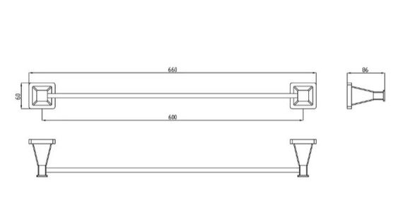 Полотенцедержатель Gappo 66 см G1901 | Зображення 1