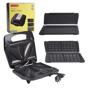 Електричний гриль 800W 3в1 зі знімними пластинами 6724 KAMILLE