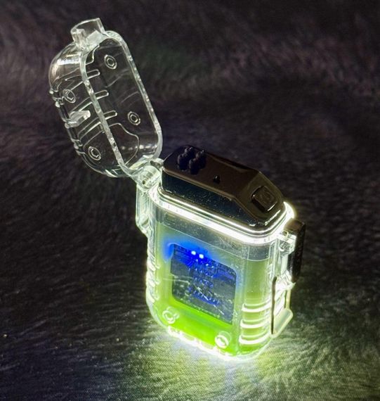 Електроімпульсна запальничка Explorer F38, дві дуги, з ліхтариком - Luminous Green | Зображення 6