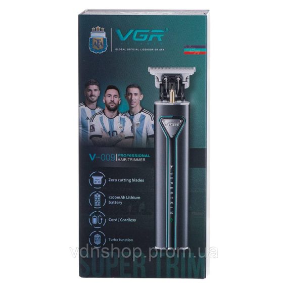 Тример для стрижки волосся акумуляторний 4 насадки Чорний VGR V-009 | Зображення 7