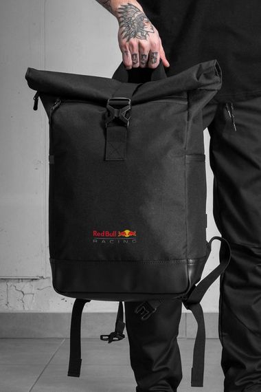 Повсякденний рюкзак Роллтоп шкільний Without з принтом RedBull Black