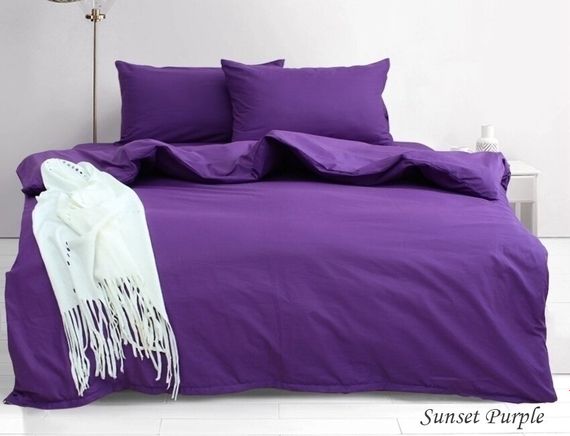 Комплект постільної білизни TAGtekstil ранфорс полуторний Sunset Purple
