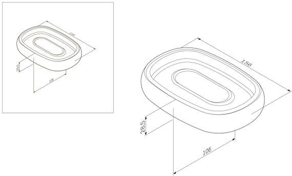 Стеклянная мыльница AM.PM Sensation настольная (A3031200) | Зображення 1