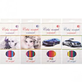 Дитячі олівці для малювання CR555-12, 12 кольорів