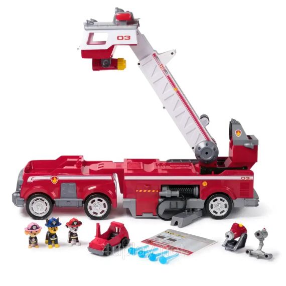 Щенячий патруль Велика пожежна машина з Маршалом, Гонщиком і Скай Spin Master PAW Patrol Ultimate Rescue Fire Truck | Зображення 1
