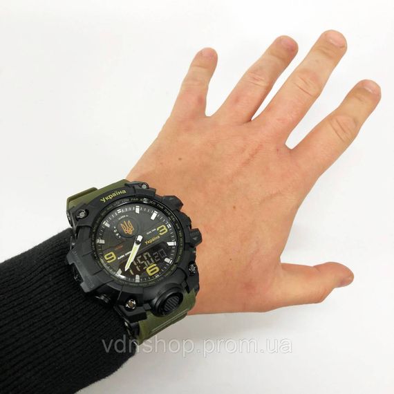 Водонепроницаемые наручные часы для военных спорта SKMEI 6851/1586AG, Военные часы для всу IG-73 | Зображення 1