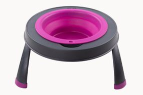Миска на складній підставці Dexas Dexas Single Elevated Feeder, 360 мл, пурпурний