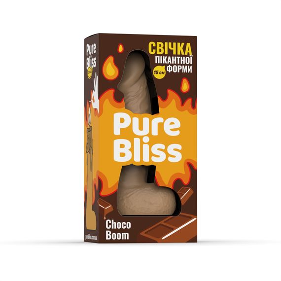 Свічка член Pure Bliss Choco Boom Brown, 15 см | Зображення 5