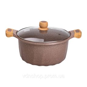 Большая алюминиевая кастрюля объемом 11 литров с антипригарным покрытием Ø32 см HP-4-435CO